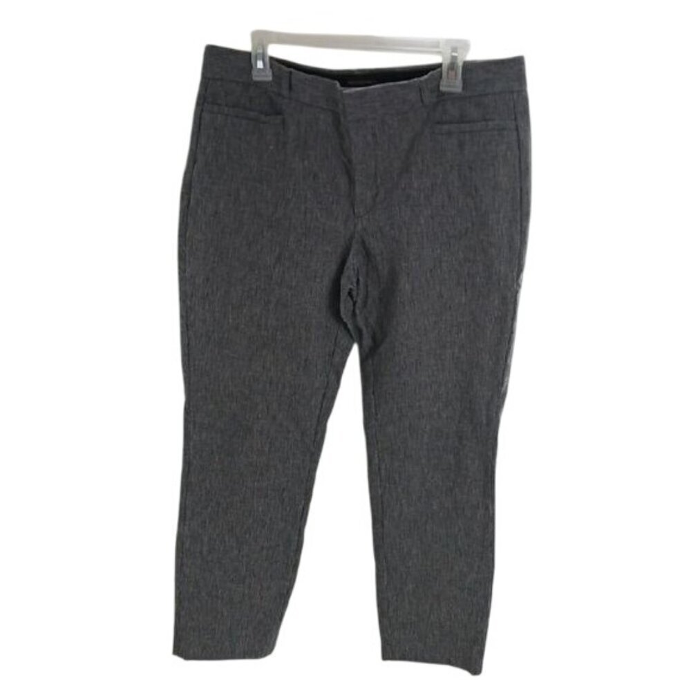 Banana Republic Womens Sloan Fit Dress Pants Gray Career Stretch Size 12
